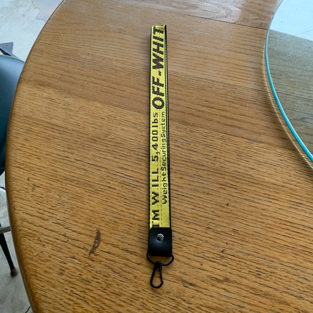 yellow off-white lanyard (long version)